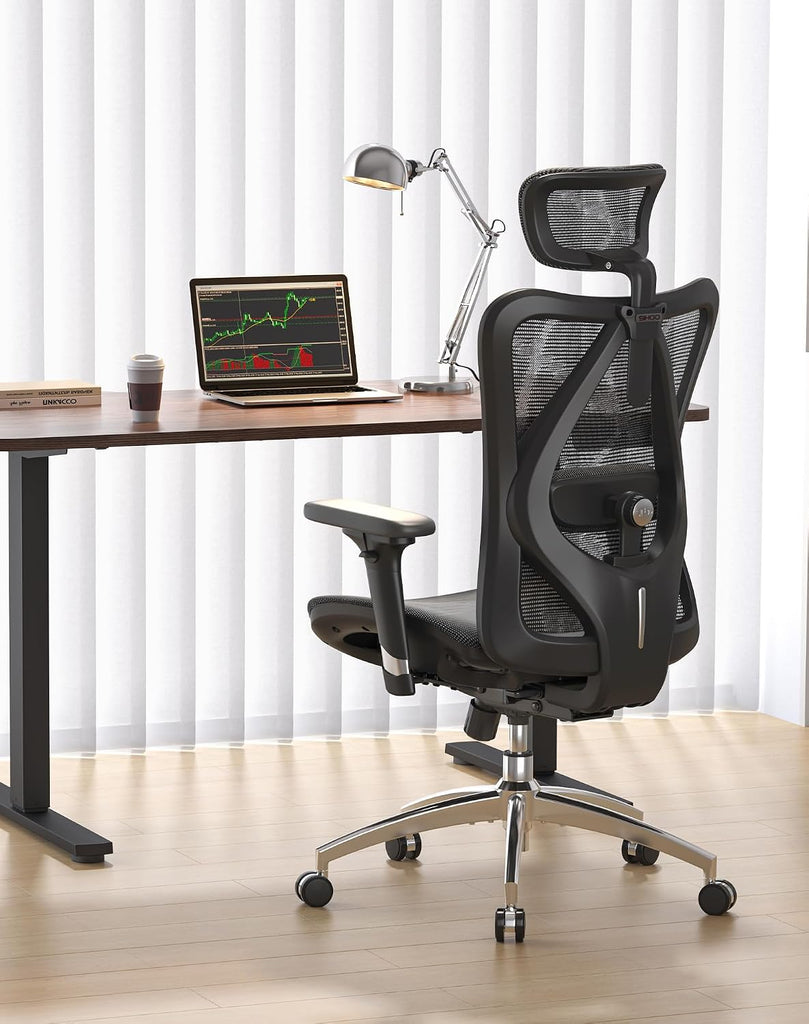 M57 Ergonomic Mesh, High Back Home Desk Chair with 3D Armrests, Lumbar Support and Adjustable Headrest, Comfortable