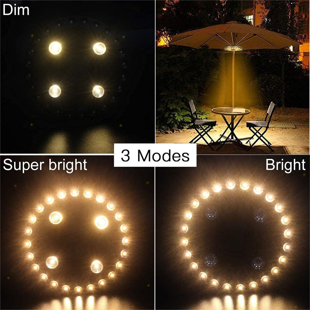 Patio Umbrella Light, 28 LED Lights at 200 lumens 3 Lighting Modes Cordless 4 x AA Battery Operated