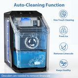 Nugget Ice Maker Countertop, 55lbs/24H Ice Machine with 3.6L Water Tank&3.2Lbs Ice Basket, Self-Cleaning Pebble Ice