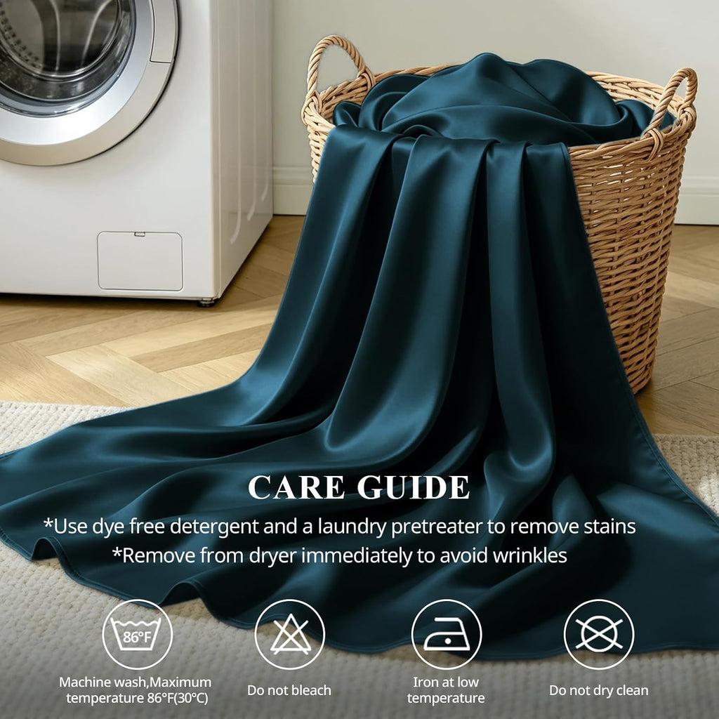 Sheet Set, Viscose Bamboo Sheets for Bed Set 4pcs, 100% Viscose Derived from Bamboo, Hotel Luxury Silky