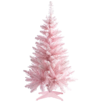 4FT Pink Artificial Small Christmas Tree Mini Tabletop Decor