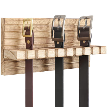 Belt Organizer for Closet, Belt Hanger Wall Mount (Wood)