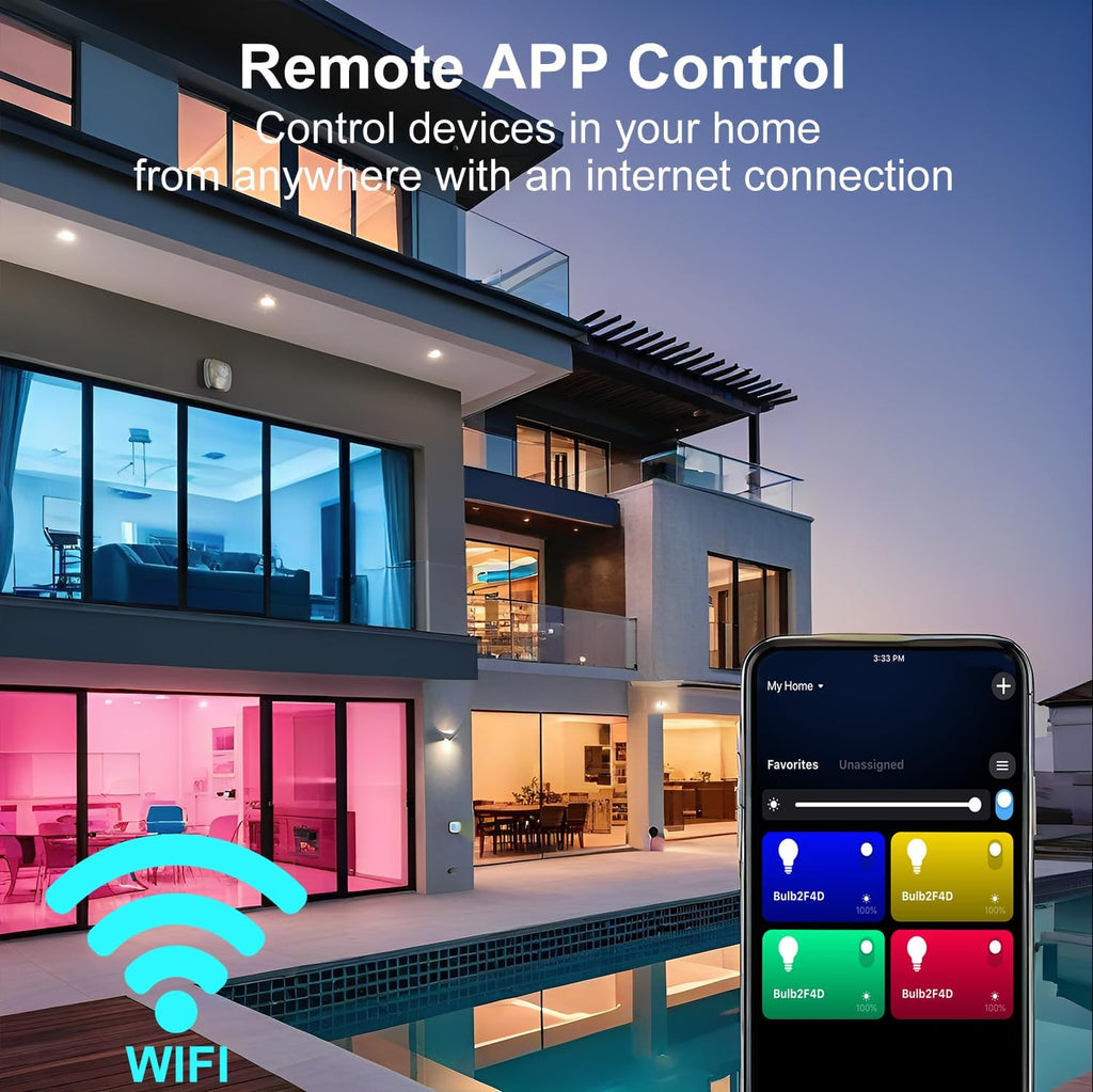Smart Light Bulbs, 9W A19 E26 800LM WiFi Bluetooth LED Bulbs Compatible with Alexa, Google Assistant & Home, 16