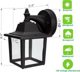 Outdoor Wall Lantern, Wall Sconce as Porch Lighting Fixture, E26 Medium Base 60W Max., Aluminum Housing Plus Glass