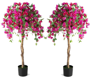 4.5FT Bougainvillea Artificial Tree, Tall Fake Floor Plant for Indoor Outdoor Décor