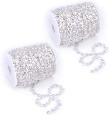 200 ft Crystal Beads by The Roll Crystal Bead String Chain Crystal Garland Roll for Wedding Party Decorations