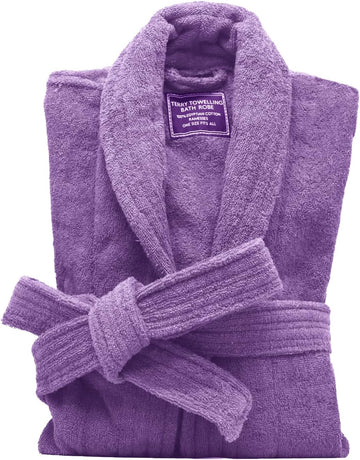 All-Cotton Bathrobe Thick Plush Cloth Housecoat Terry Toweling, Sweat Steaming Clothes Comfortable & Warm