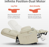 Modern Reclining Lounge Chair — White Faux Leather