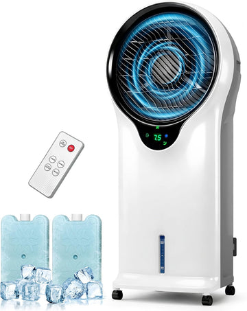 3-in-1 Evaporative Air Cooler, 35’’ Protable Swamp Cooler Indoor with 3 Modes&3 Speeds