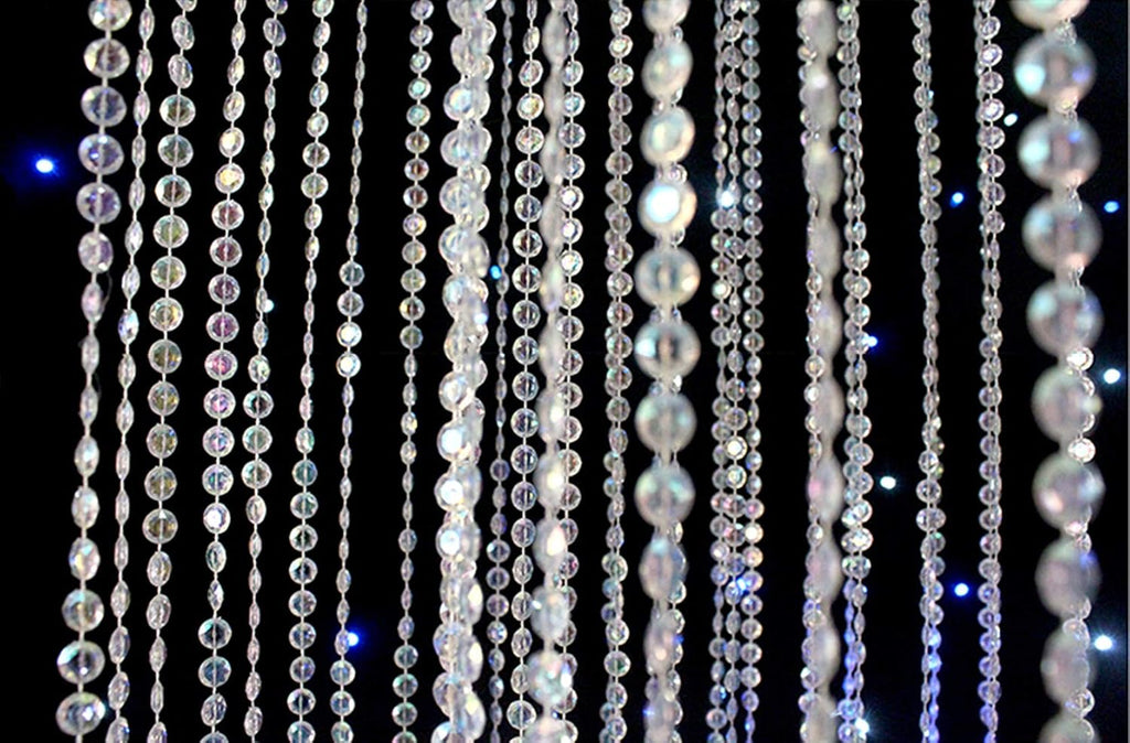 200 ft Crystal Beads by The Roll Crystal Bead String Chain Crystal Garland Roll for Wedding Party Decorations