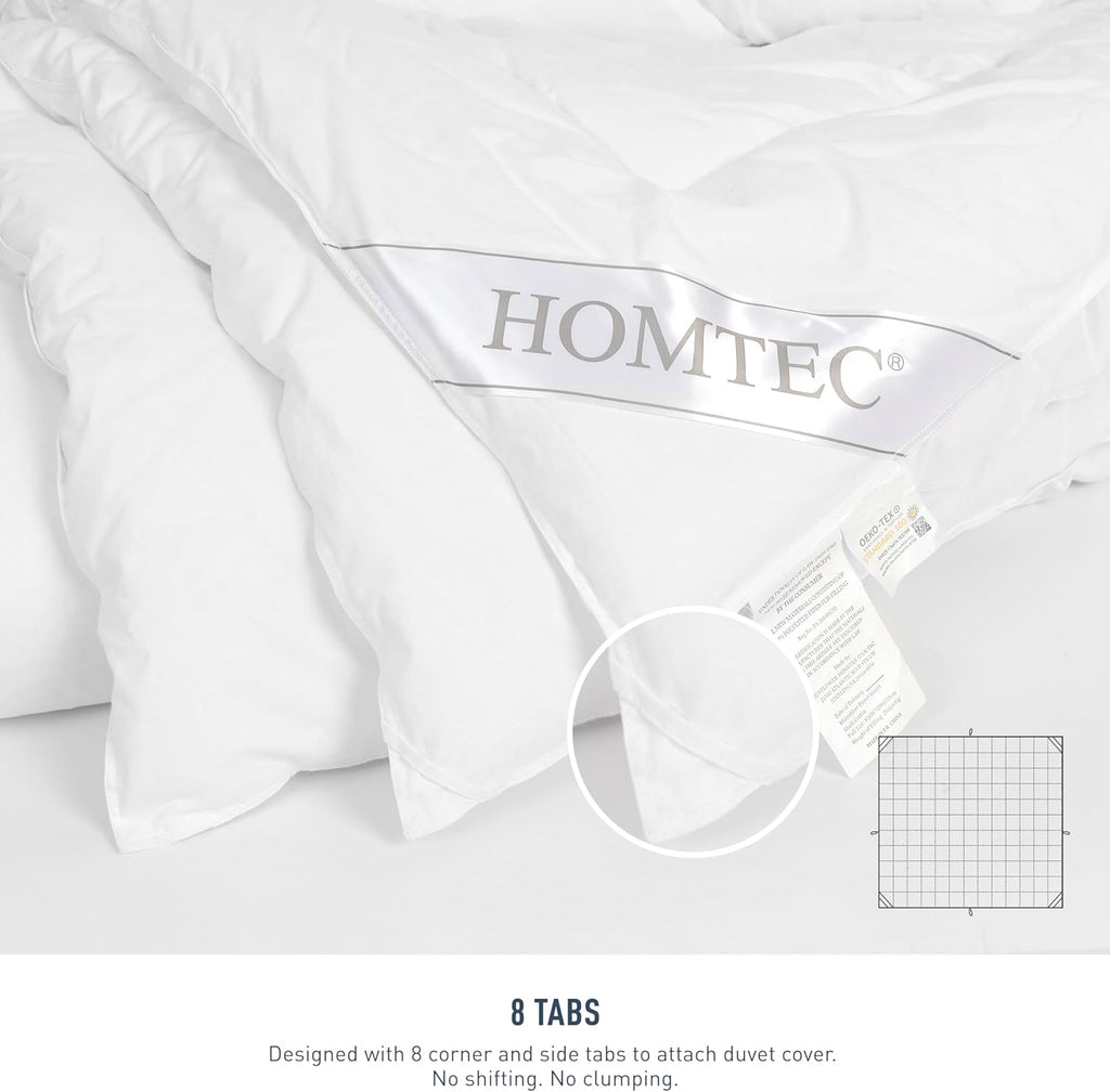 Duvet Insert Cotton Comforter King White Down Alternative Fill Duvet Insert 100% Cotton Shell Quilte