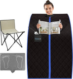 SereneLife Compact & Portable Infrared Steam Sauna, Personal Spa Style Sauna for at-Home Relaxation and Rejuvenation