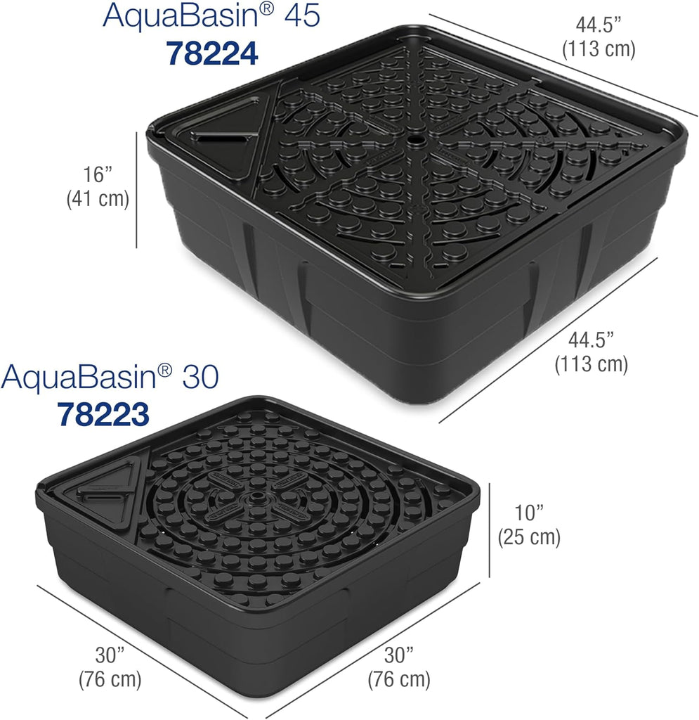 AquaBasin 30 Fountain and Water Feature Basin for Landscape and Garden 78223, Black, 27 Gallon