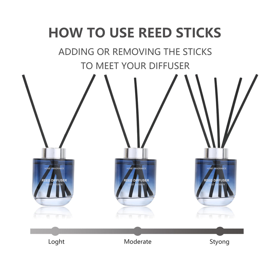 Reed Diffuser Set, 5.07oz(150ml) Vanilla Scented Diffuser Oils with 6 Diffuser Sticks Bathroom Shelf Decor & Air