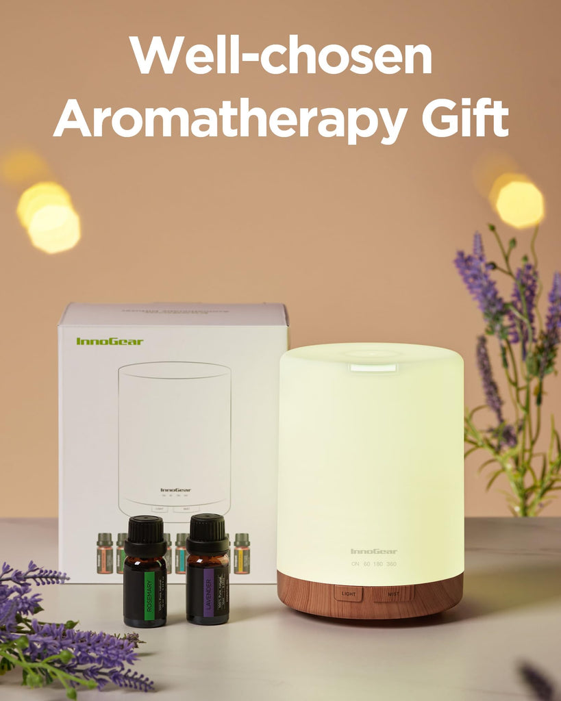 300ml Aromatherapy Essential Oil Diffuser 8 Oils Gift Set