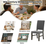 Dining Chairs Set of 4, Mid-Century Velvet Fabric Upholstered Chairs with Rubber Wood Legs, Thick Padded Seat