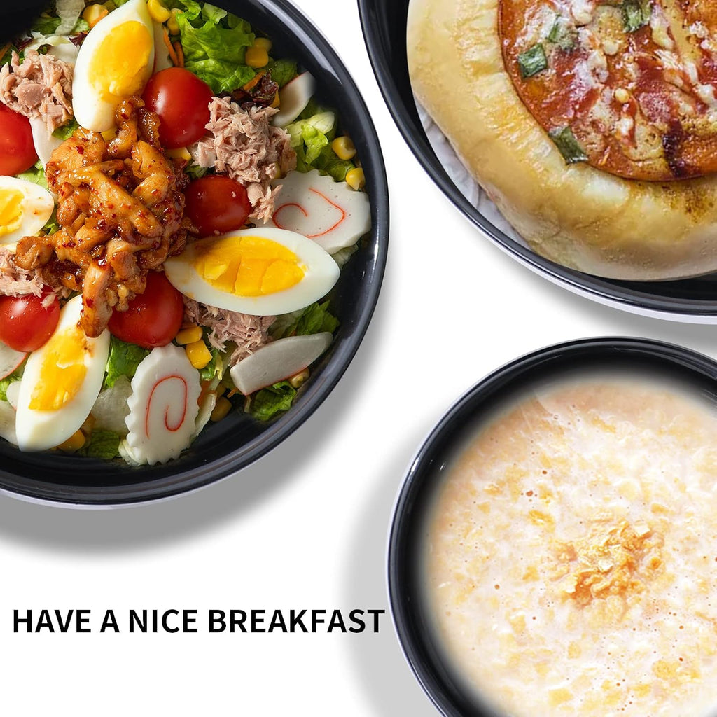 Ceramic Mixing Bowls Set , Handmade Serving Dishes for Entertaining, 2.1/1.0/0.5 Qt Deep Microwave Safe Nesting Bowls