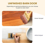 36in x 80in Sliding Barn Door with 6.6ft Barn Door Hardware Kit Included, Unfinished Solid Spruce Wo