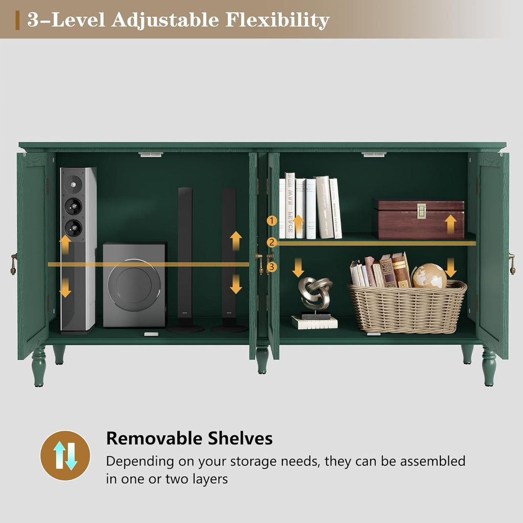 58" Sideboard Buffet Cabinet with Storage