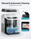 Nugget Ice Maker Countertop, 42lbs/24H Ice Machine with 1.5L Water Tank, Rapid Ice Release in 6 Mins, Self-Cleaning