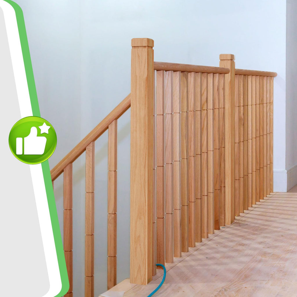 4 Pcs 3.5 x 48 Inch Red Oak Newel Post for Stair Handrail
