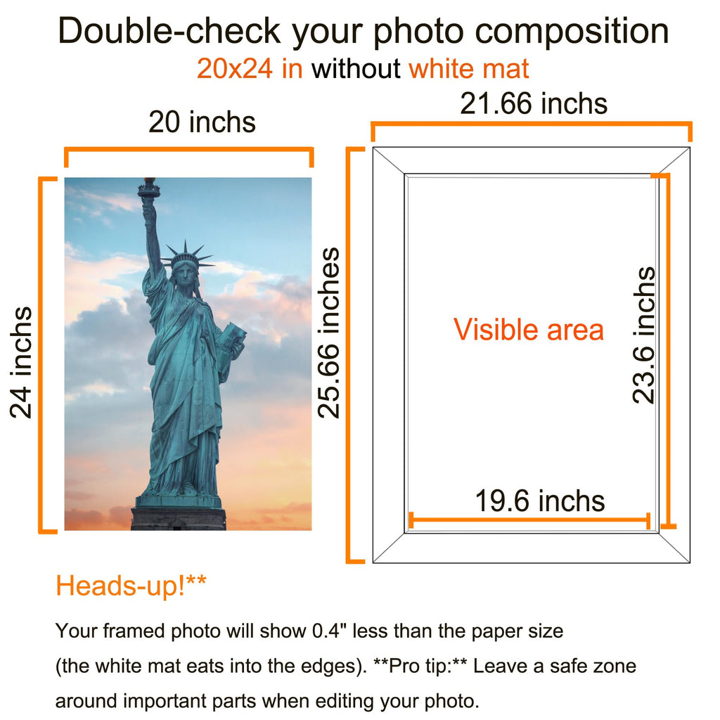 20x24 Picture Frame Black, Poster Frames for Wall Hanging, 20 x 24 Large Frames with Acrylic Protection, 1 Pack