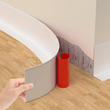 Flexible Vinyl Baseboard Trim 20 Ft, Peel and Stick Wall Base