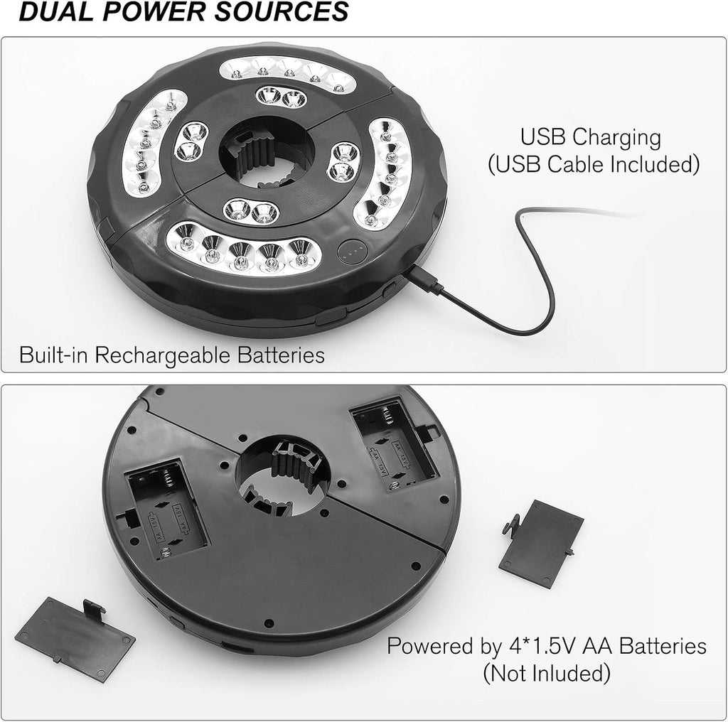 Umbrella Light, Patio Umbrella Lights 3 Brightness Mode 28 LED at 220LM, Built-in Lithium Battery Operated