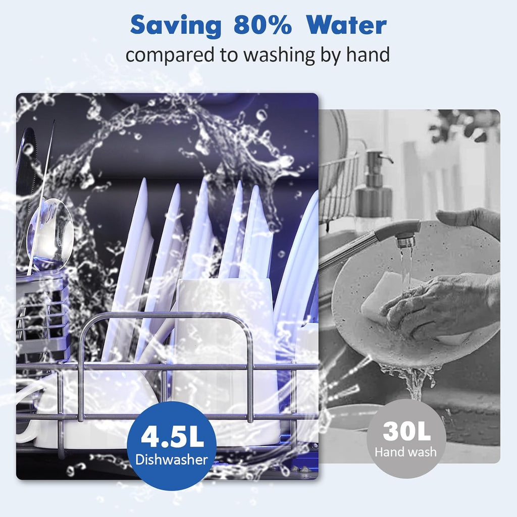 Dishwasher Countertop Compact Portable Dishwasher with Faucet & Self-Priming Water Modes Water Inlet