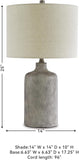 Signature Design by Ashley Linus Modern 25" Ceramic Table Lamp, Natural Stone Finish