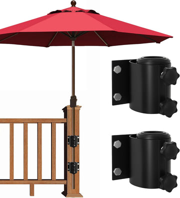 USA Full Aluminum Non-Rust Deck Umbrella Mount, Heavy Duty Metal Patio Umbrella Base Stand