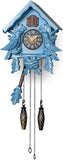 Cuckoo Clock with Night Mode, Singing Bird, Wooden Decorations and Swinging Pendulum
