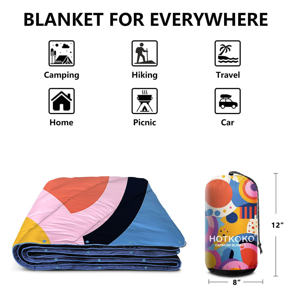 Camping Blanket, Puffy Printed Camping Blanket