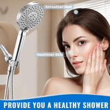 Filtered Shower Head with Handheld, High Pressure 9-Spray Modes Detachable Shower Head with Filter for Hard