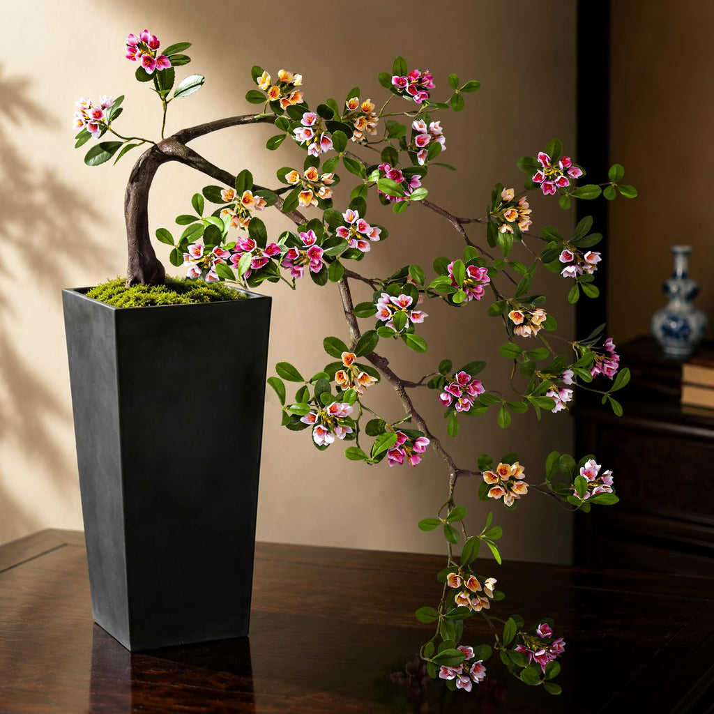 Large Artificial Bonsai Tree 3ft Fake Bonsai Artificial Cherry Blossom Tree Sakura Faux Bonsai Desk Japanese Decor