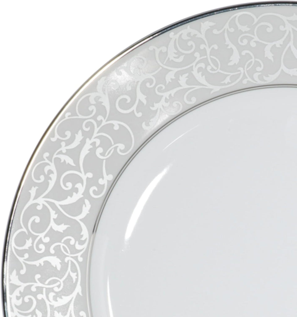 Parchment 40-Piece Dinnerware Set, Service for 8, Durable Porcelain Plates, Bowls, and Mugs with Contemporary Design