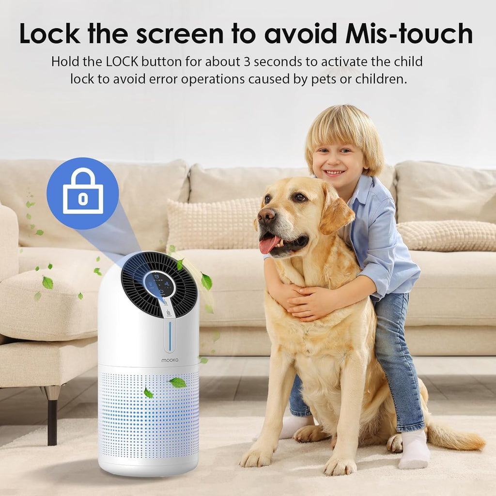 Air Purifiers for Home Large Room up to 1095ft², H13 HEPA Filter Air Cleaner for Pets Bedroom Remove