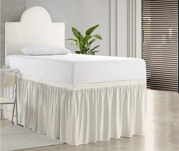 Dorm Bed Skirt- Ruffled Dorm Sized Bed Skirt- Extra Long Dorm Bed Skirt- College Dorm Room Bed Skirt Twin XL- 32 Inch