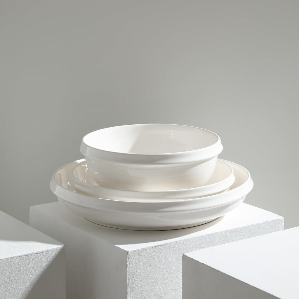 Verso 12-Piece Dinnerware Set Porcelain, White