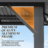 8.5x8.5FT Outdoor Hardtop Gazebo with Double Roof