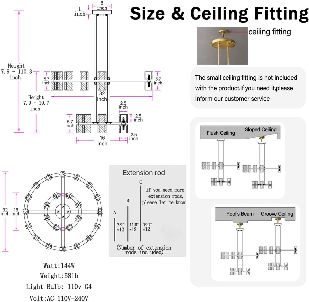 Inspired Arcachon Style 2-Tier Round Wagon Wheel Chandelier, 16" + 32" 48-Light Gold — Foyer, Great Room & Dining