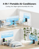 Portable Air Conditioner, 4-in-1 Personal Mini Air Conditioner Cooling Fan