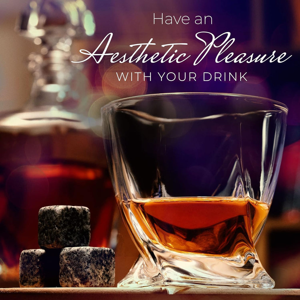 Whiskey Decanter Set for Men with 4 Drinking Glasses for Cognac, Bourbon, Rum, Scotch, Liquor Decanter Sets House