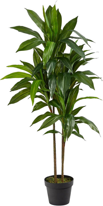 48 in Artificial Dracaena Real Touch Plant with Pot | Multi-Tonal Trunks, Large Indoor Silk Plant, Maintenance-Free