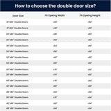 64in x 84in (Double 32x84 Door) White Barn Door with 11FT Sliding Door Hardware Track Kit Included, 
