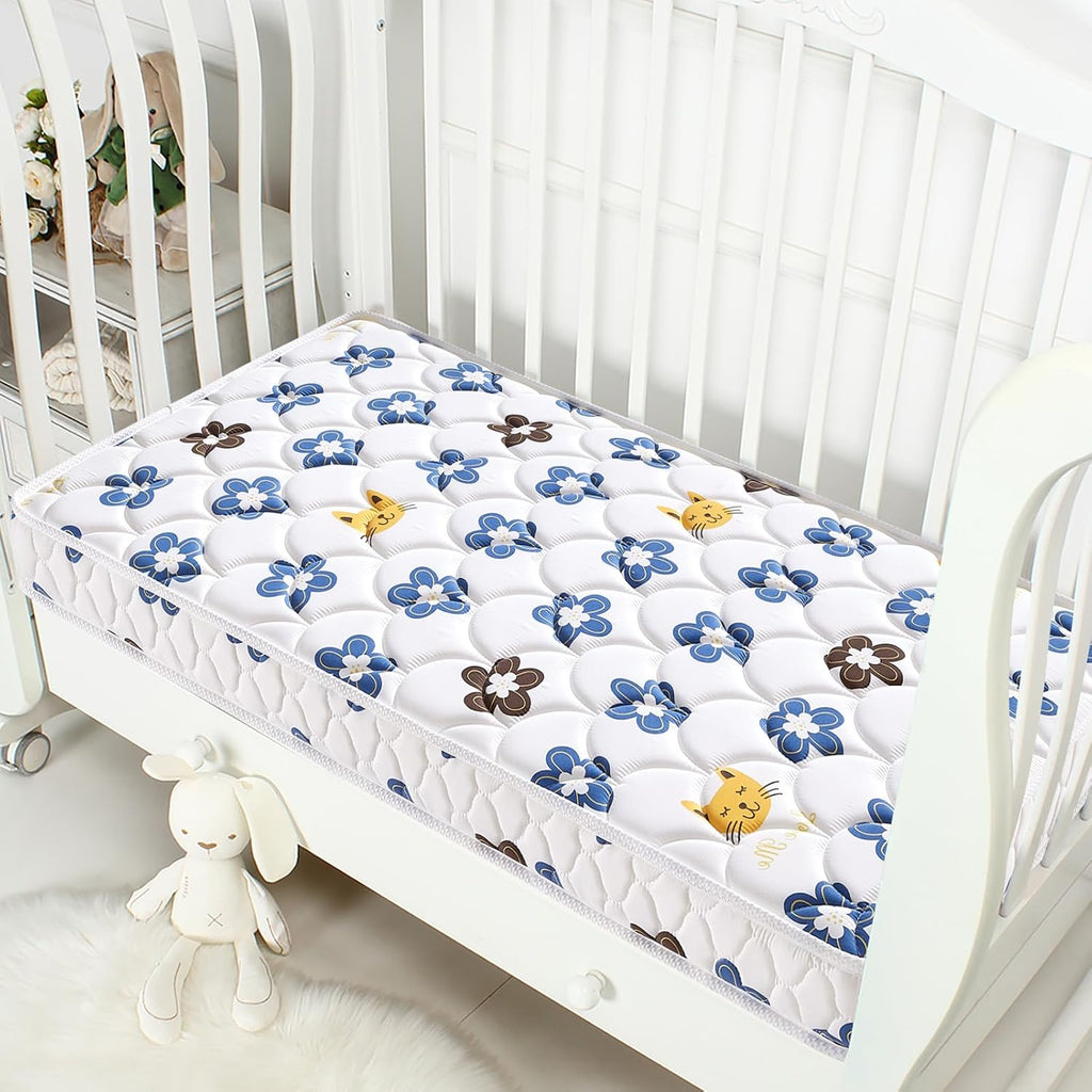 Crib and Toddler Mattress - 52" x 27.6" x 5" - Breathable Firm Premium Foam Standard Size for Baby Bed