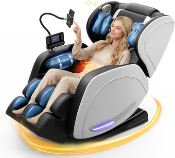 SL Track Massage Chair Full Body, Recliner and Relax Back & Waist | 12 Fixed Rollers, 8 Airbag, 15 Programs, Hip
