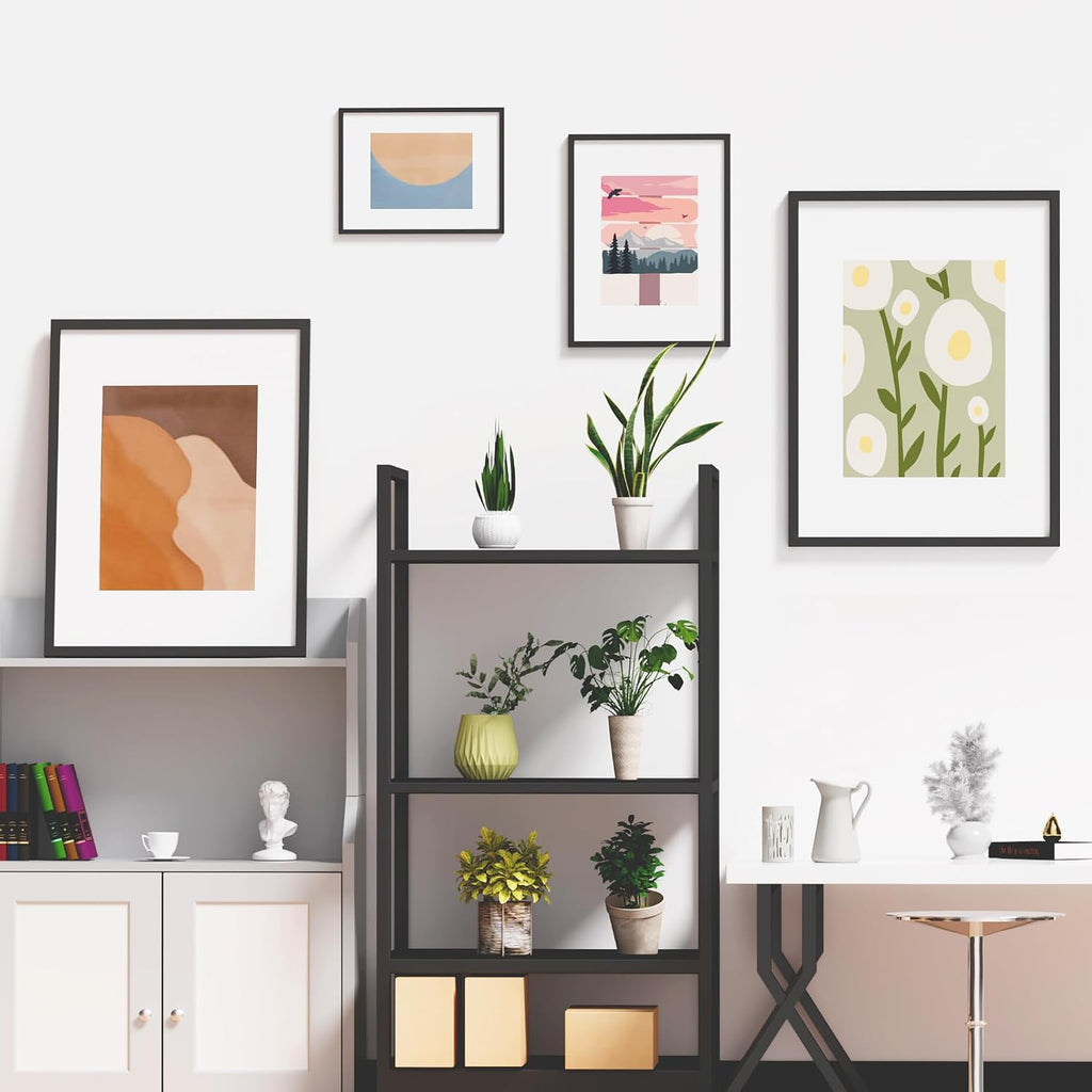11x14 Picture Frame Set of 9, for Wall or Tabletop Display, Black | Display Pictures 8x10 with Mat or 11x14 without