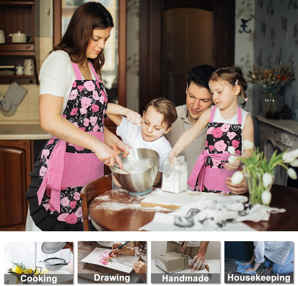 Kitchen Aprons for Women,Heavy Duty Aprons for Cooking, Baking, BBQ and Gardening