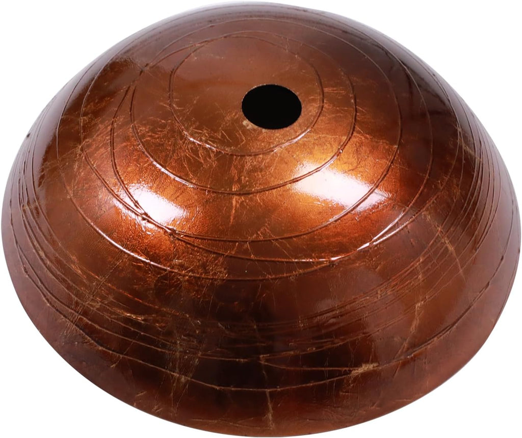 Small Bathroom Sink 17" Brwon Glass Vessel Sink With Faucet And Drain Combo Modern Round Shape Artistic Basin Bathroom